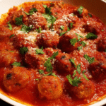 Chicken Sausage Meatballs in Tomato Sauce