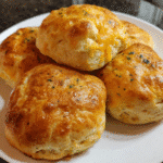 Cheesy chicken stuffed biscuits baked until golden
