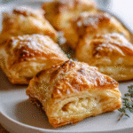 Golden Chicken Puff Pastry filled with creamy seasoned chicken