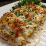 Crack Chicken Lasagna Rollups baked creamy and golden