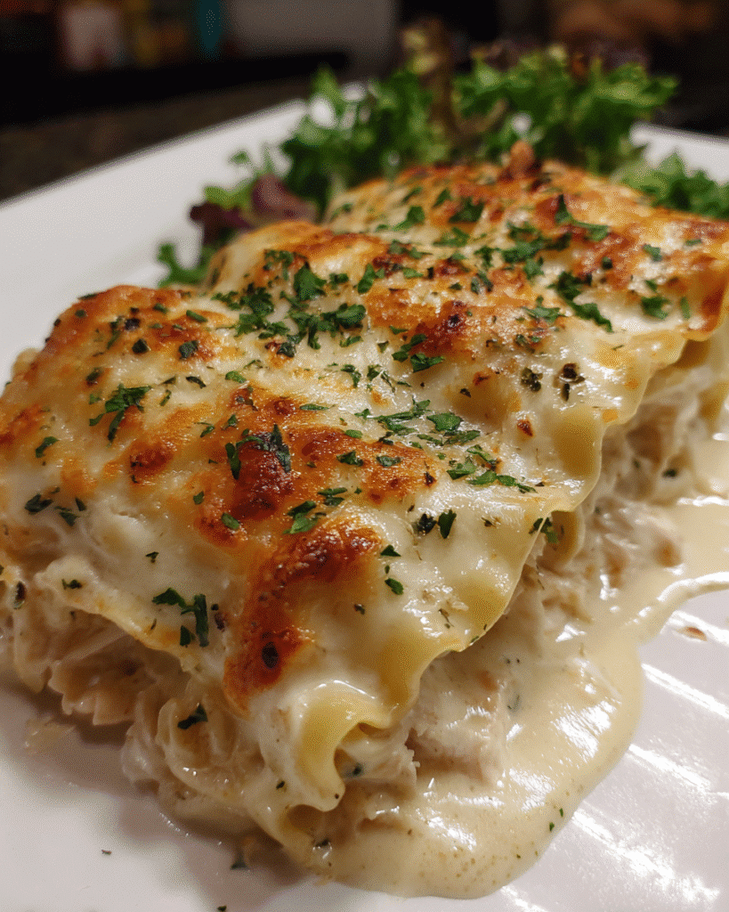 Crack Chicken Lasagna Rollups baked creamy and golden