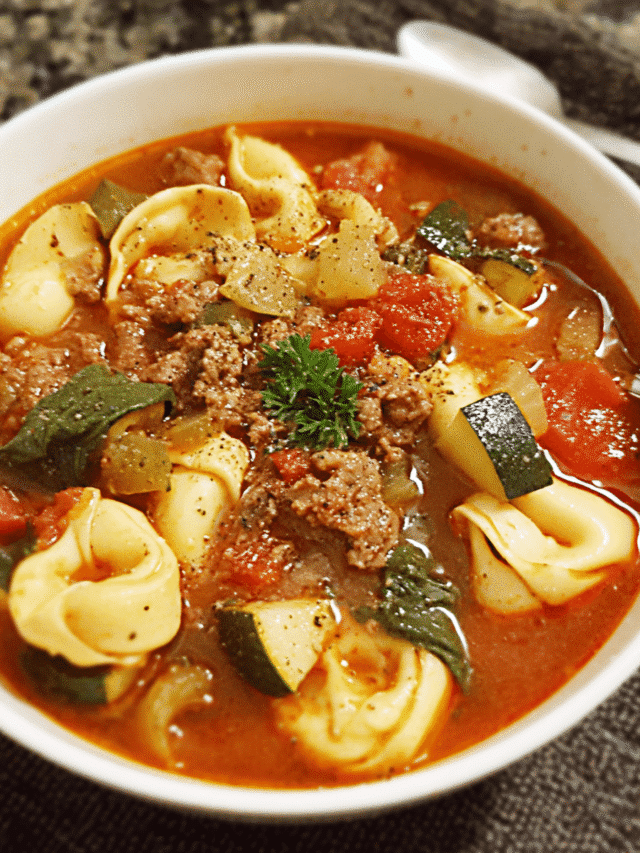 Tortellini Soup with Beef