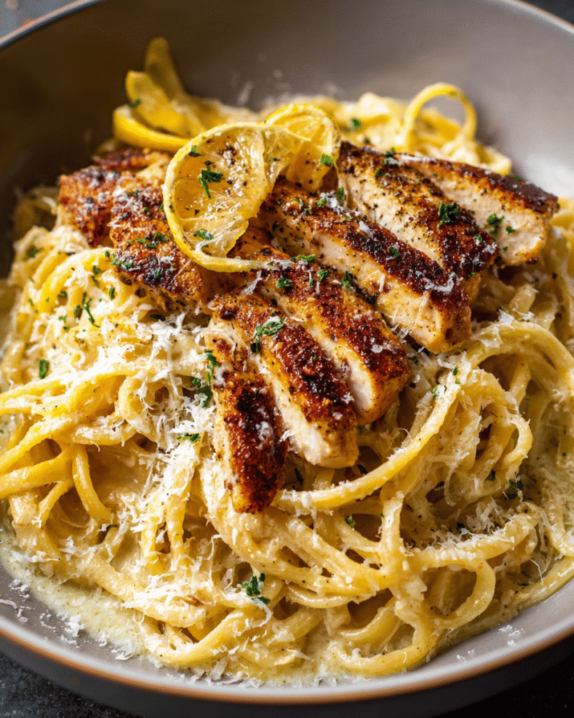 30-Minute Lemon Butter Chicken Pasta with Creamy Sauce