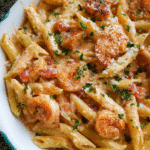 Creamy Cajun Shrimp Pasta with shrimp and penne