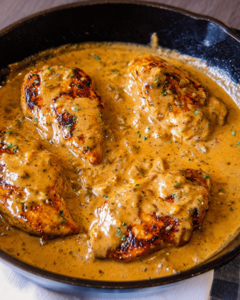 Honey Mustard Chicken Skillet Dinner with Creamy Dijon Sauce