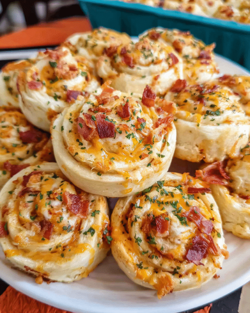 Golden baked Crack Chicken Pizza Rolls on parchment paper