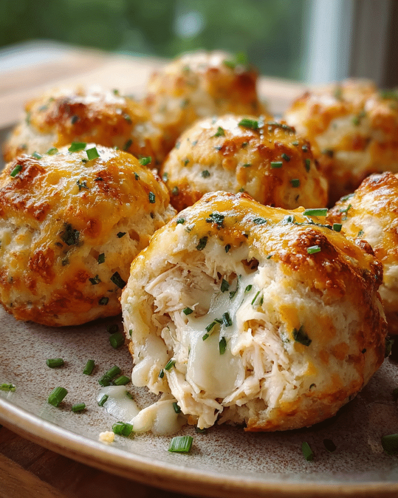 Golden baked Ranch Chicken Cheese Bombs on parchment paper