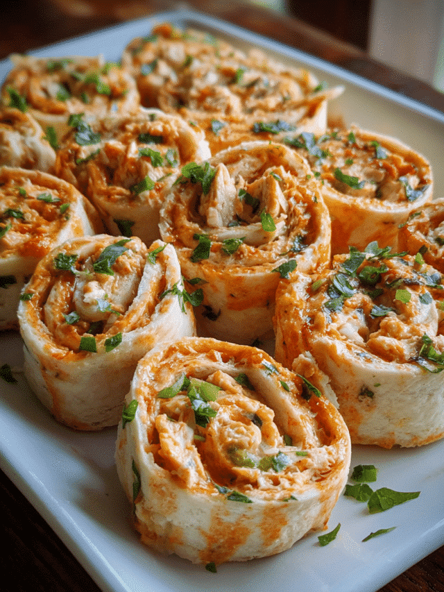Cheesy chicken taco pinwheels on a serving platter