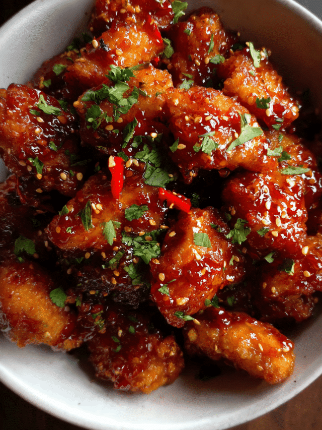 Sticky sweet chili chicken wings coated in glossy homemade sauce
