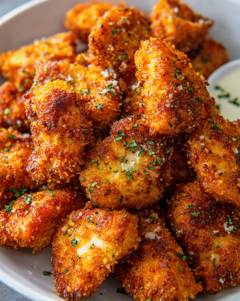 crispy air fryer chicken wings served in bowl