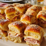 Ham Delights baked turkey and cheese sliders on sweet rolls
