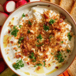 creamy whipped goat cheese with crispy topping