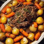 slow cooker pot roast with carrots and potatoes