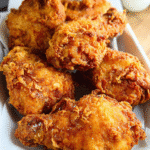 Golden southern fried chicken crispy with crunchy coating
