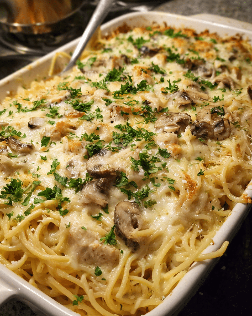 Baked Turkey Tetrazzini Casserole Everyone Loves