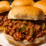 homemade sloppy joe sandwiches served on toasted buns with rich beef filling